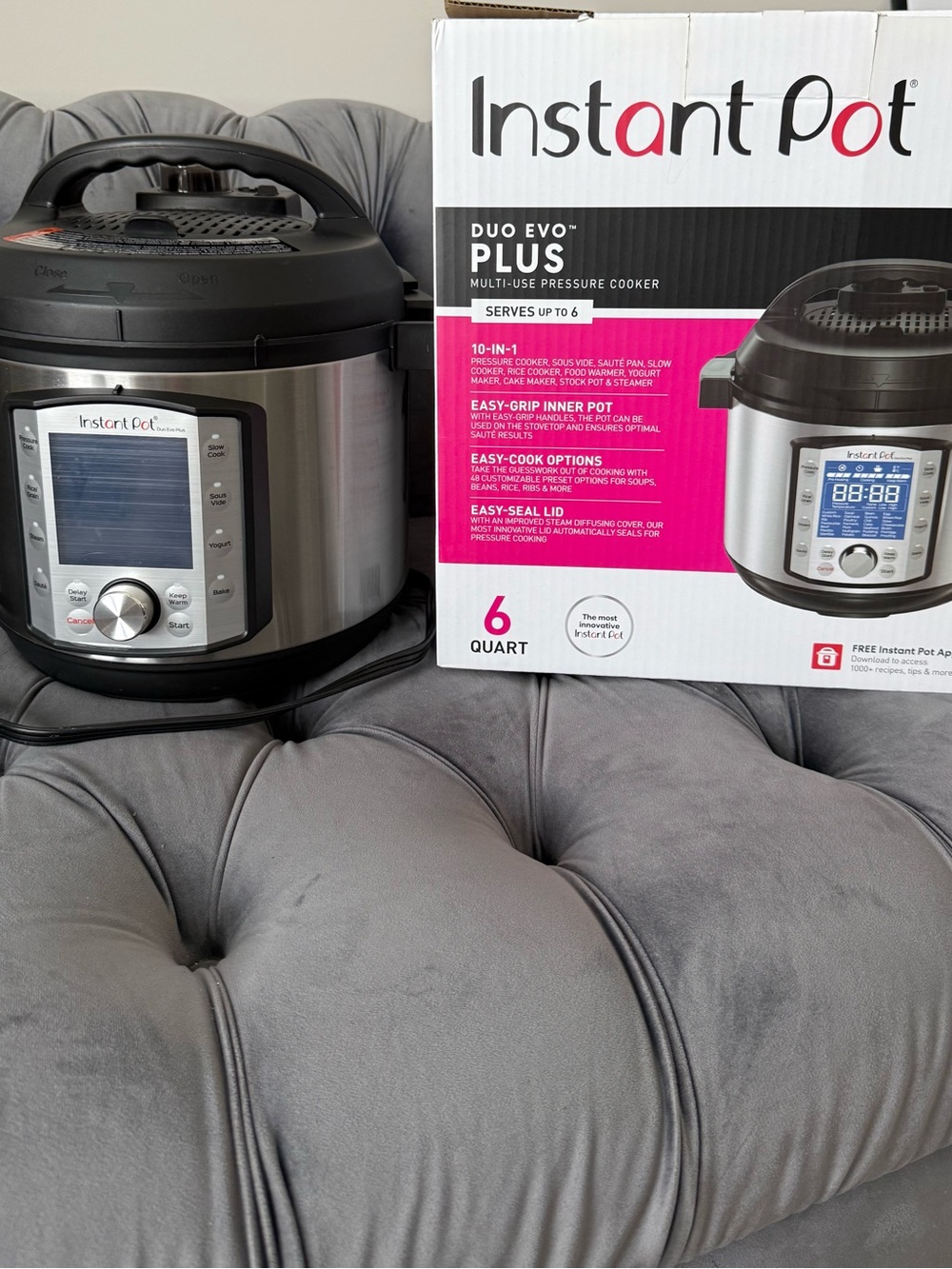 Instant Pot Duo Evo Plus 6-Quart - Stainless Steel